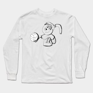 Young female Volleyball player Long Sleeve T-Shirt